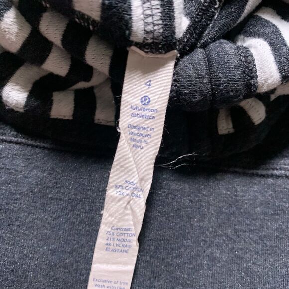 Lululemon Sweatshirt Womens 4 Black Reversible In A Cinch Pullover Funnel Neck - Picture 7 of 12